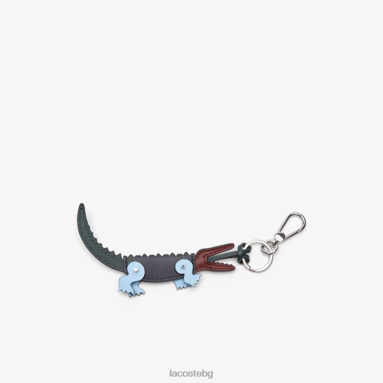 мъже Lacoste многоцветен цветен ключодържател с крокодил чанти и кожени изделия XTV622123
