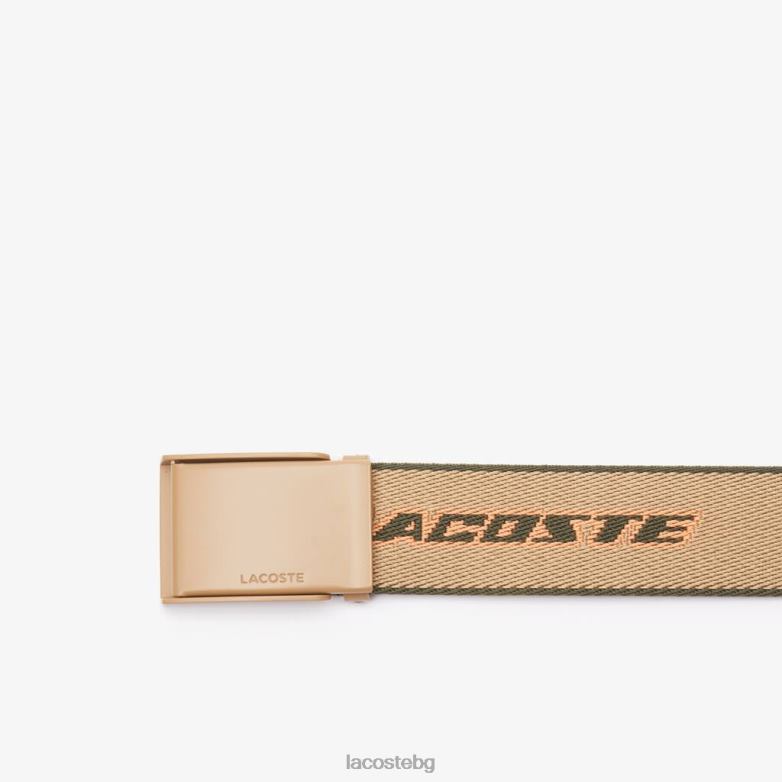 мъже Lacoste виенска баобаб керамика контрастен брандиран платнен колан чанти и кожени изделия XTV622115