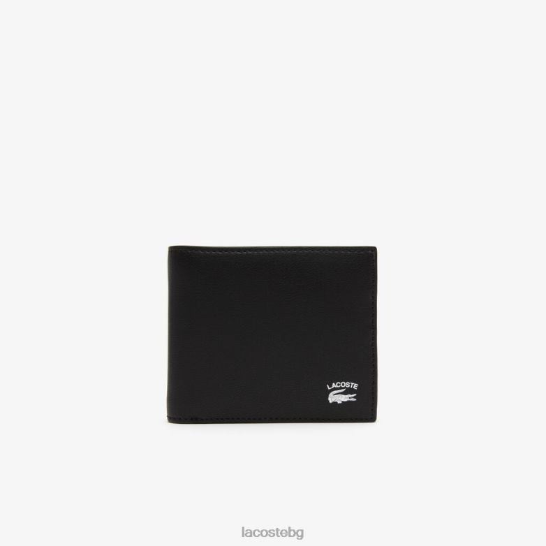 мъже Lacoste черен портфейл с контрастен принт чанти и кожени изделия XTV621991