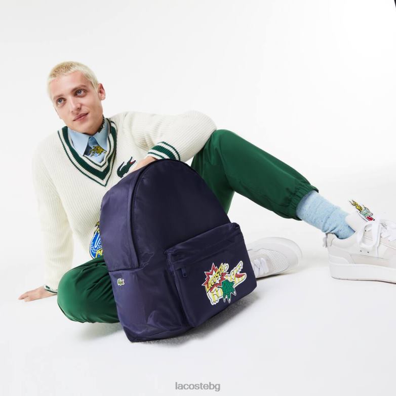 мъже Lacoste морски 166 марина раница с комичен принт чанти и кожени изделия XTV622109