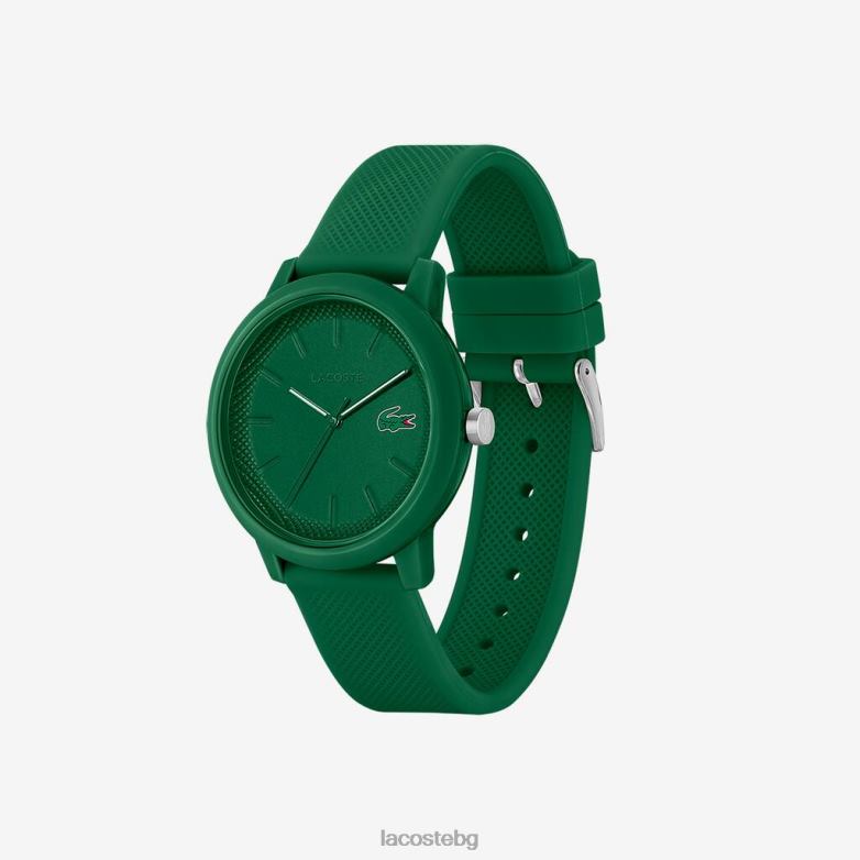 мъже Lacoste зелено 12.12 зелен часовник със силиконова каишка аксесоари XTV622198