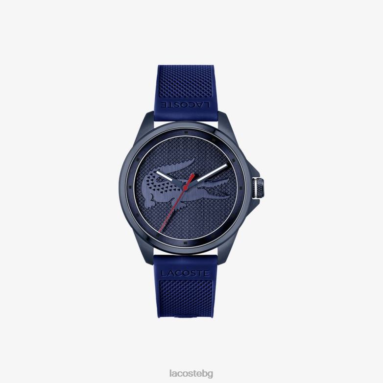 мъже Lacoste син le croc 3 стрелки син силиконов часовник аксесоари XTV622298