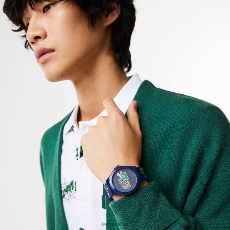 мъже Lacoste син часовник със синя силиконова каишка neocroc аксесоари XTV622207