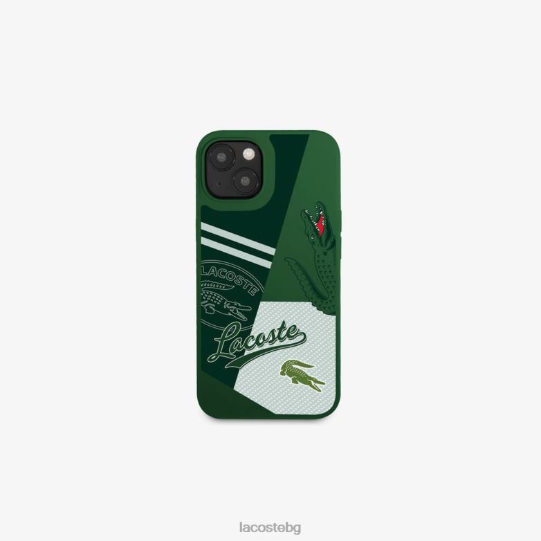 мъже Lacoste вер 132 калъф за iphone 14 с пачуърк принт аксесоари XTV622224