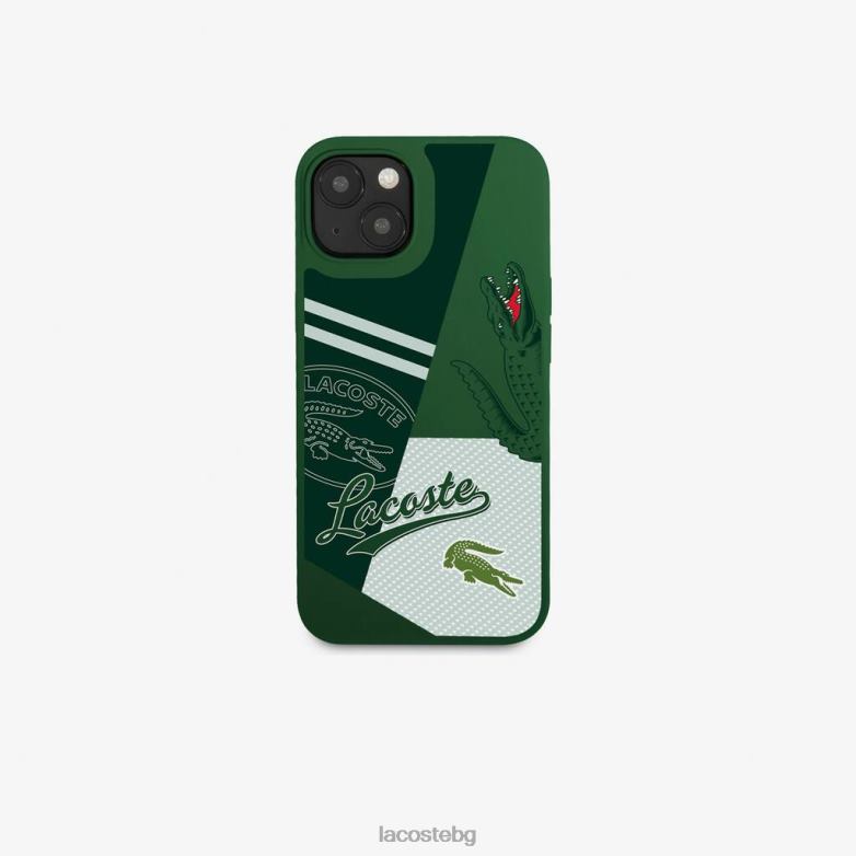 мъже Lacoste вер 132 калъф за iphone 14 plus с пачуърк принт аксесоари XTV622222