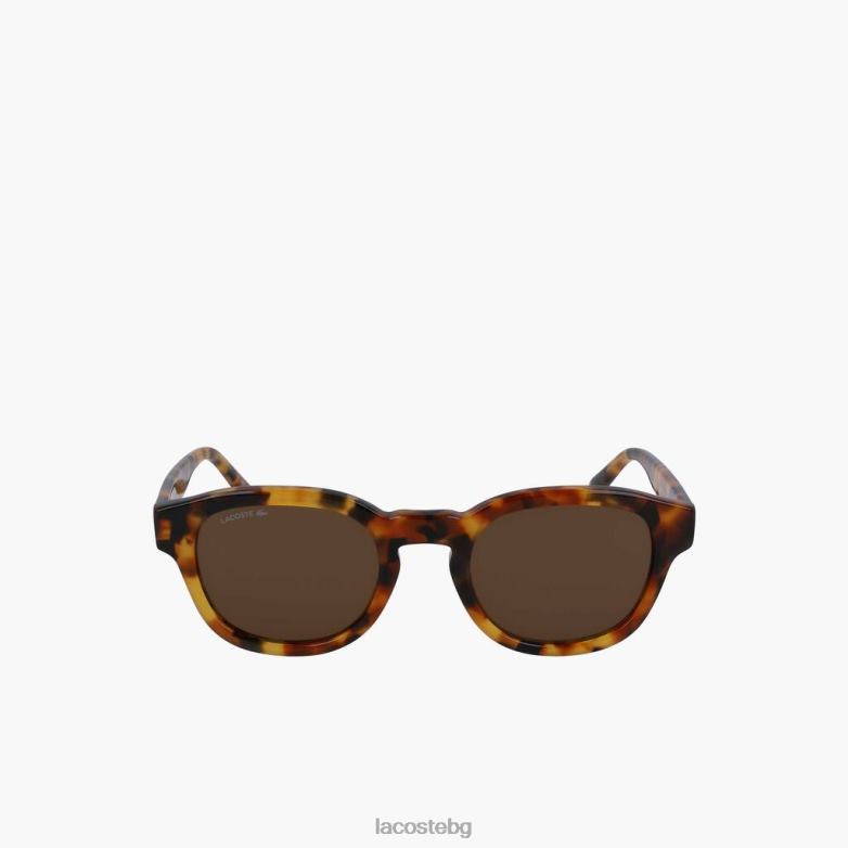 мъже Lacoste Хавана brn овални биоацетатни слънчеви очила National Geographic аксесоари XTV622317