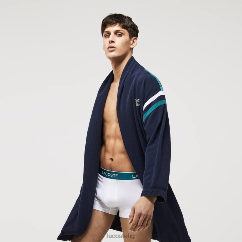 мъже Lacoste бяло ежедневни боксерки 3 бр облекло XTV62483