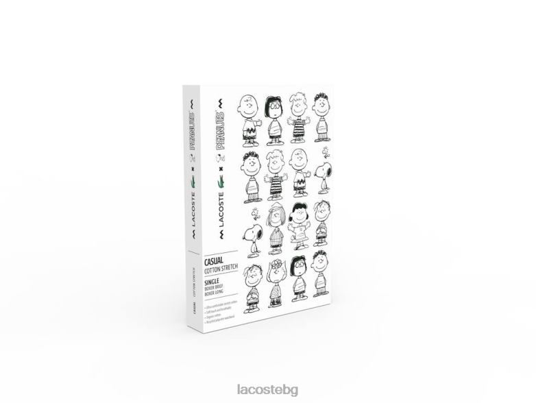 мъже Lacoste x Peanuts сив chine дълги боксерки от органичен памук облекло XTV621638