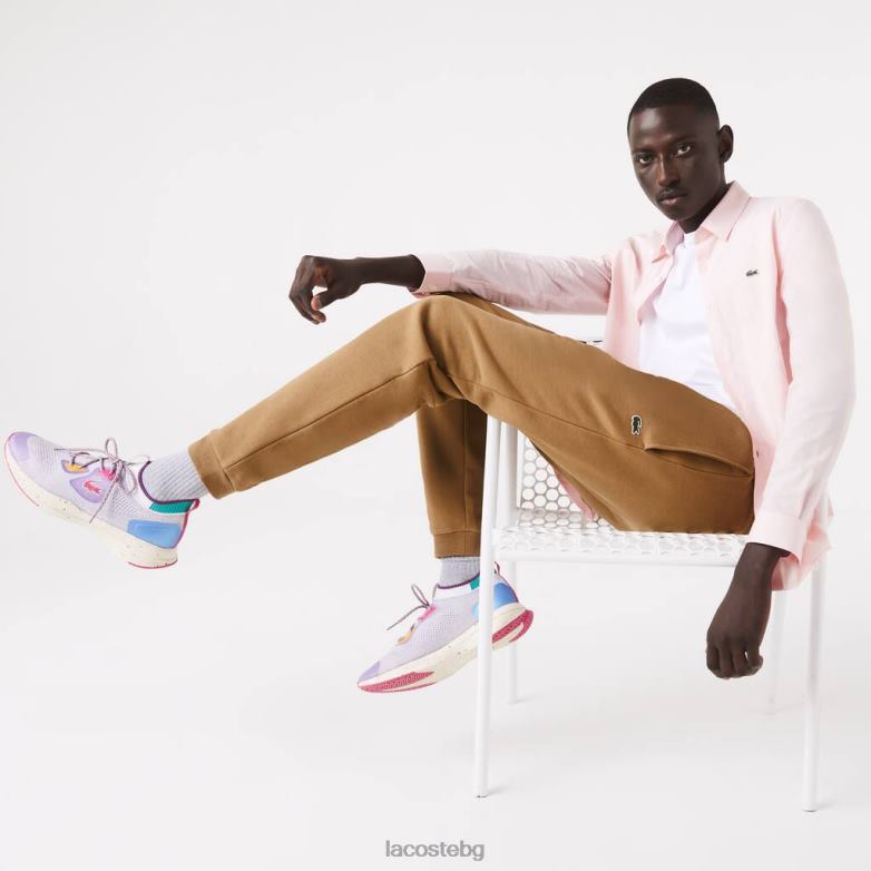 мъже Lacoste кафяво заострени панталони от полар облекло XTV621025