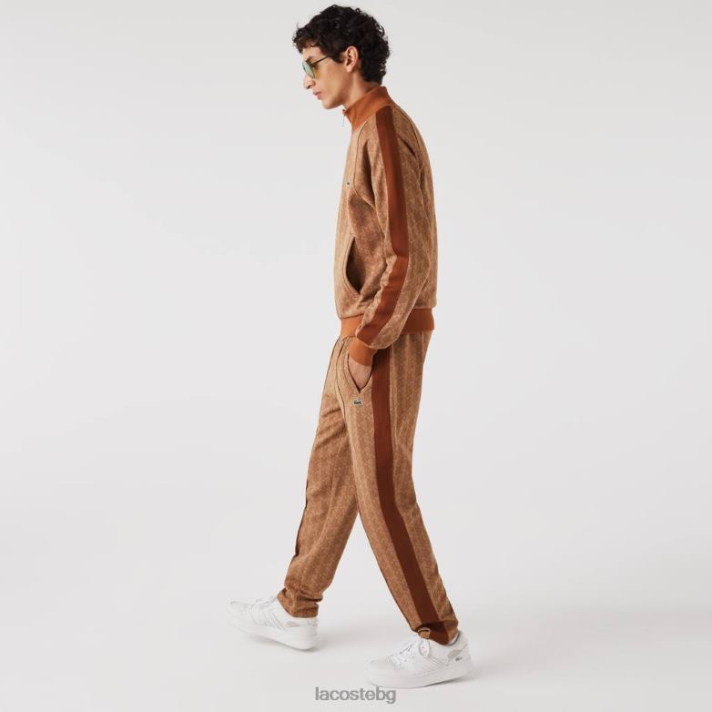 мъже Lacoste бежово/кафяво панталони с принт на монограм облекло XTV62280