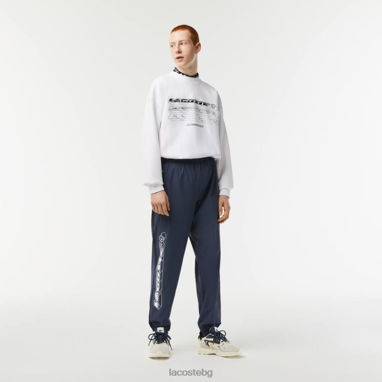 мъже Lacoste син водоустойчиви еластични анцузи облекло XTV62336