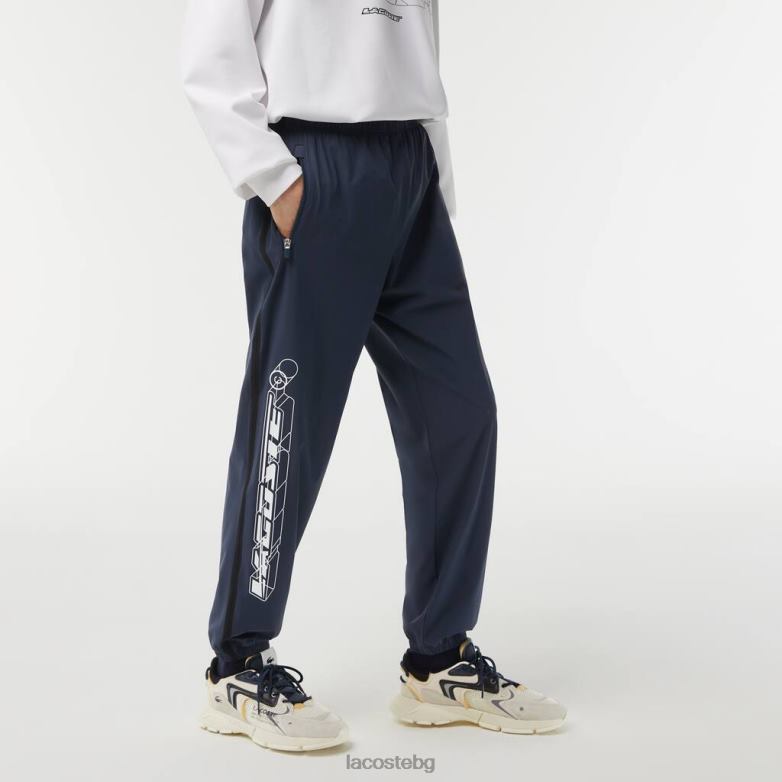 мъже Lacoste син водоустойчиви еластични анцузи облекло XTV62336