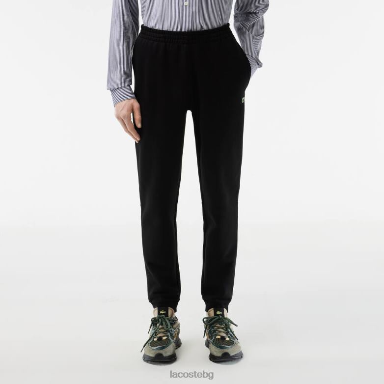 мъже Lacoste черен заострени панталони от полар облекло XTV62347