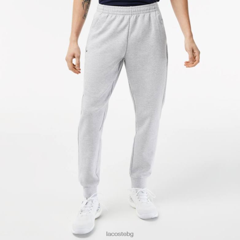 мъже Lacoste сив chine/светло сиво панталони с мрежести панели облекло XTV621020