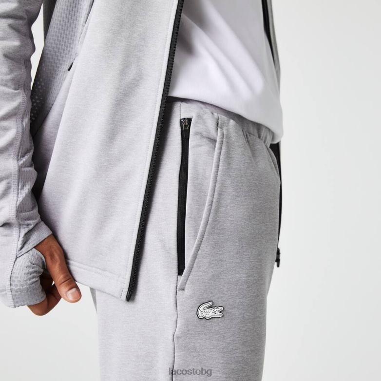 мъже Lacoste сив chine/светло сиво спортни двупластови анцузи облекло XTV621073