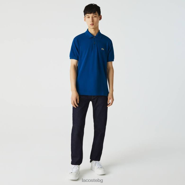 мъже Lacoste син оригинално л.12.12 поло облекло XTV62642