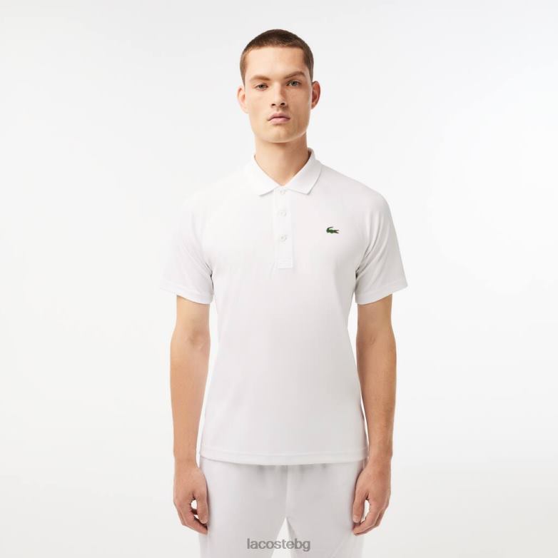 мъже Lacoste бяло спортно дишащо устойчиво на абразия блокировка поло облекло XTV62164