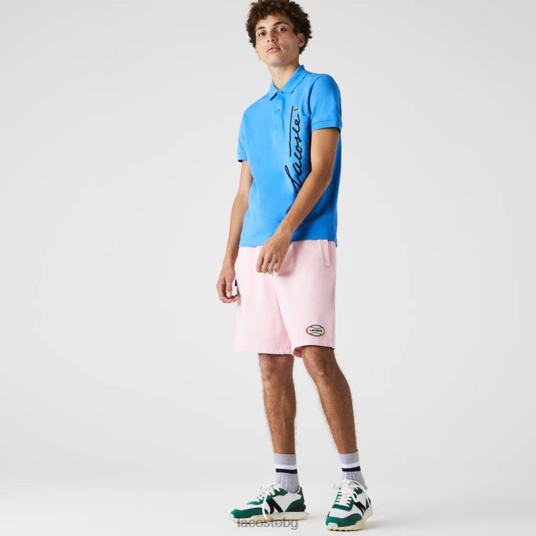 мъже Lacoste син типично памучно пике поло с обичайна кройка облекло XTV62678