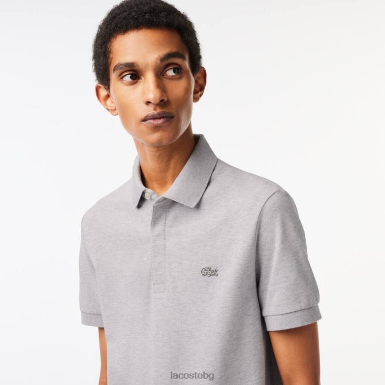 мъже Lacoste сив chine smart paris еластично памучно пике поло облекло XTV62659