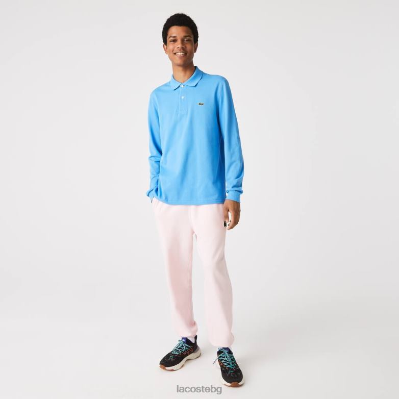 мъже Lacoste син оригинално поло с дълъг ръкав l.12.12 облекло XTV62821