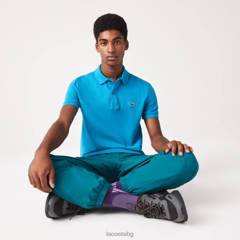 мъже Lacoste син оригинално тесно поло l.12.12 облекло XTV62837