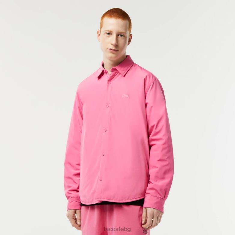 мъже Lacoste розово водоотблъскваща тениска облекло XTV62498