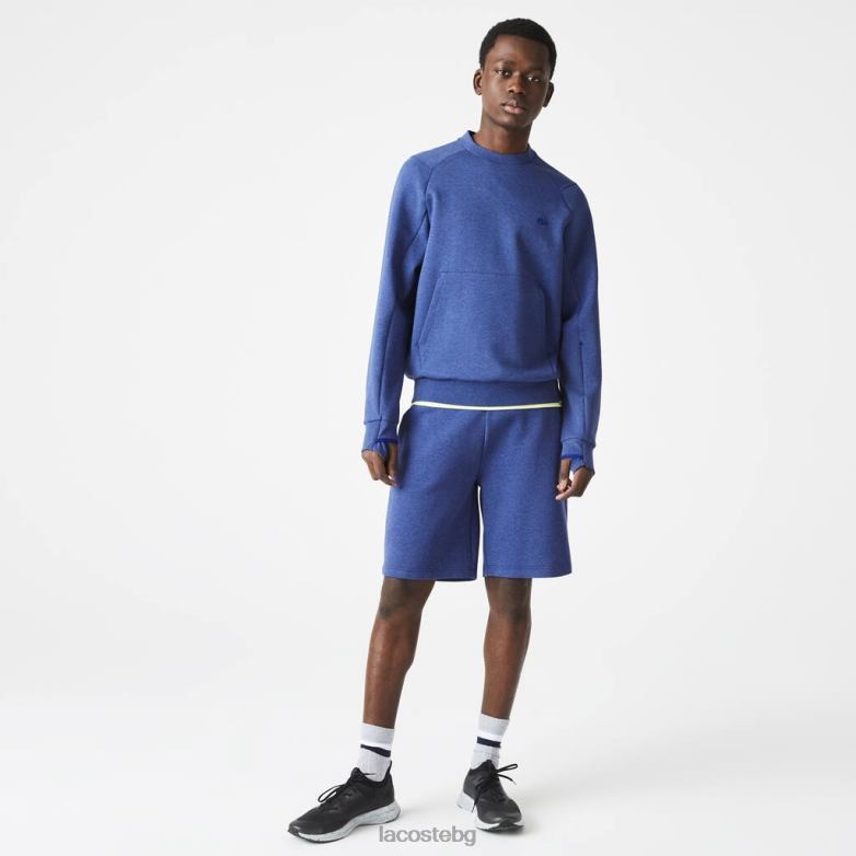 мъже Lacoste син чайн шорти от еластична смес от памук облекло XTV621392