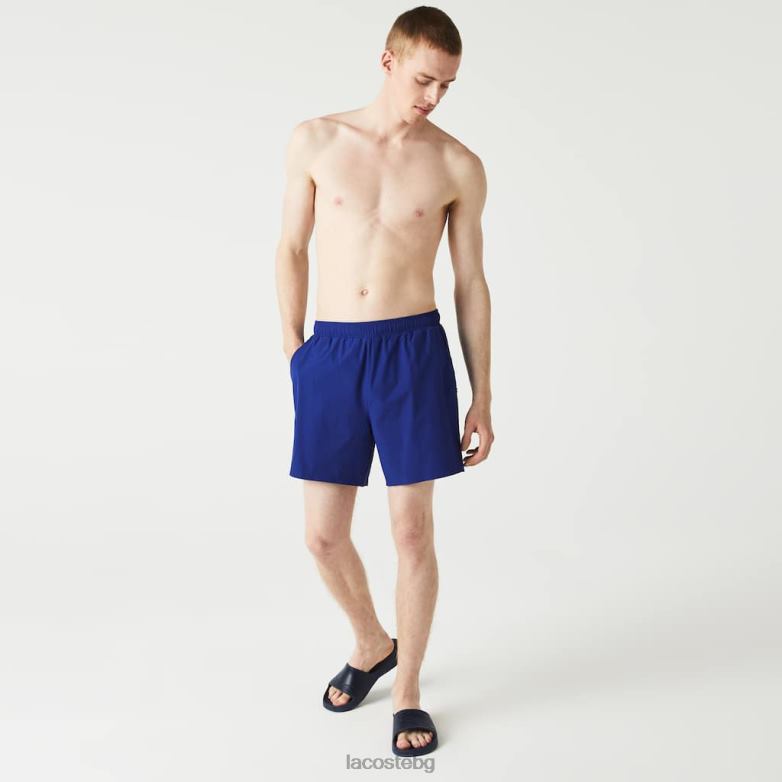 мъже Lacoste син леки бански гащета облекло XTV621682