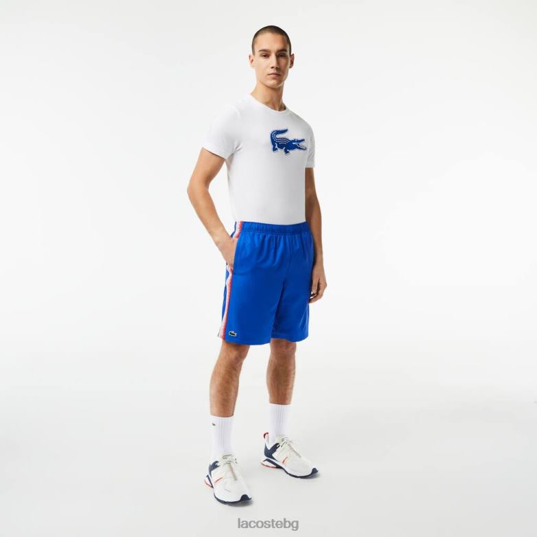 мъже Lacoste син шорти за тенис от рециклиран полиестер облекло XTV6218
