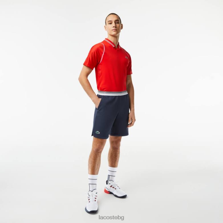 мъже Lacoste син тенис х даниил медведев мрежести шорти облекло XTV62429