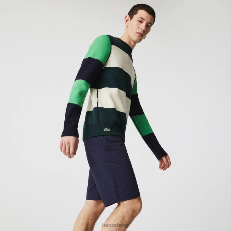 мъже Lacoste тъмносин тесни шорти от еластичен габардин облекло XTV62554