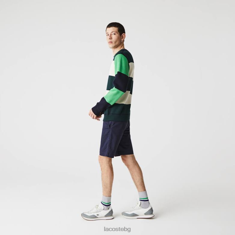 мъже Lacoste тъмносин тесни шорти от еластичен габардин облекло XTV62554