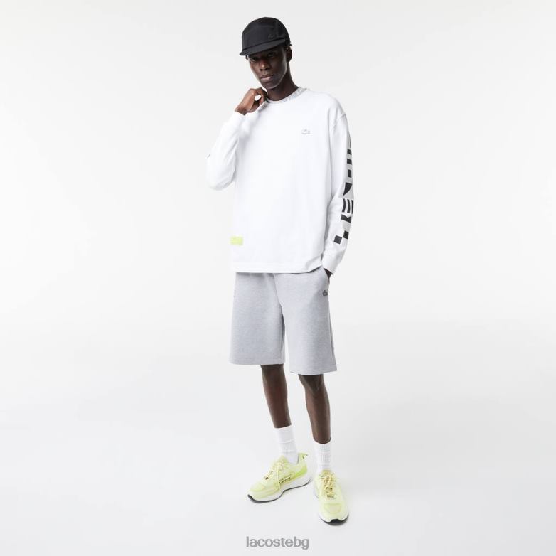 мъже Lacoste сив chine шорти със светлоотразителен принт облекло XTV621355