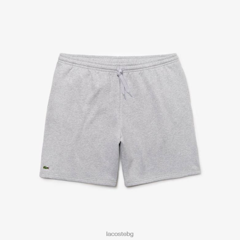 мъже Lacoste сив chine спортни много големи шорти от полар облекло XTV621521