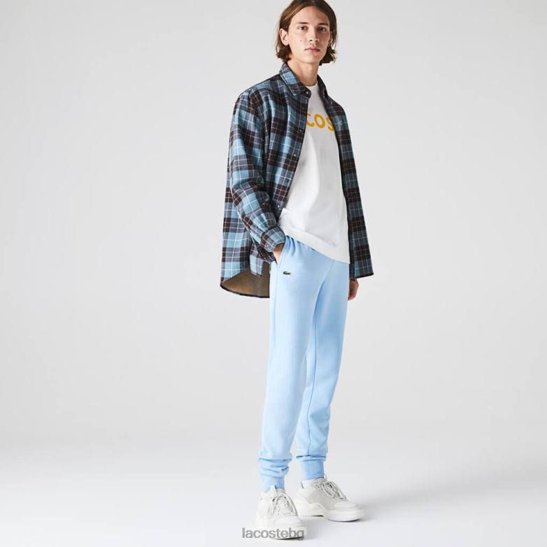 мъже Lacoste син спортни поларени тенис панталони облекло XTV621157