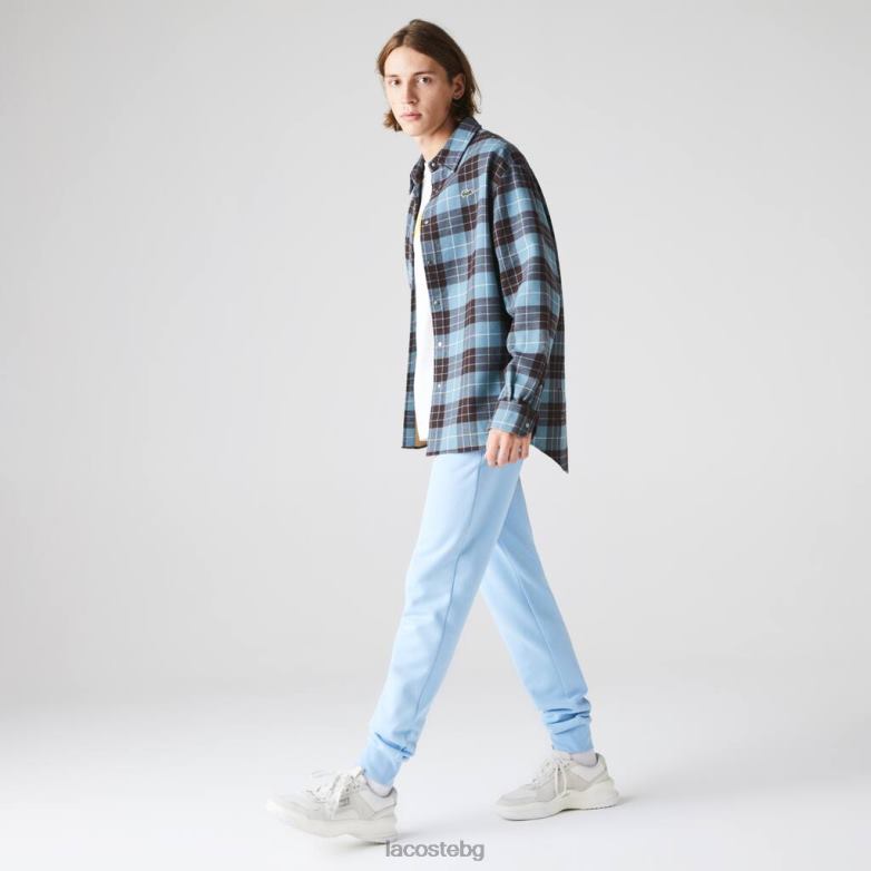 мъже Lacoste син спортни поларени тенис панталони облекло XTV621157