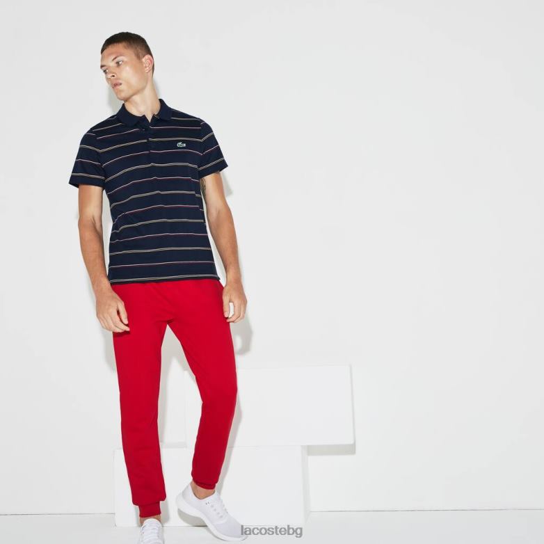 мъже Lacoste червен спортни поларени тенис панталони облекло XTV62986