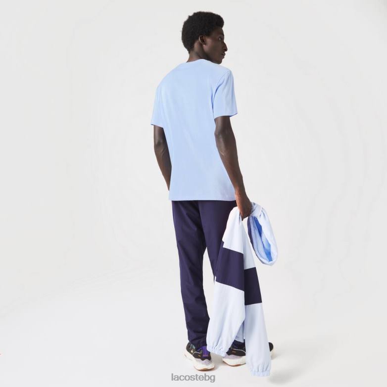 мъже Lacoste син стандартна тениска от трико облекло XTV62107