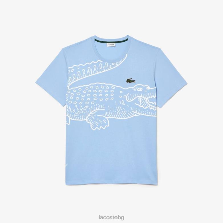 мъже Lacoste син широка тениска от трико - голям размер - голяма облекло XTV62228