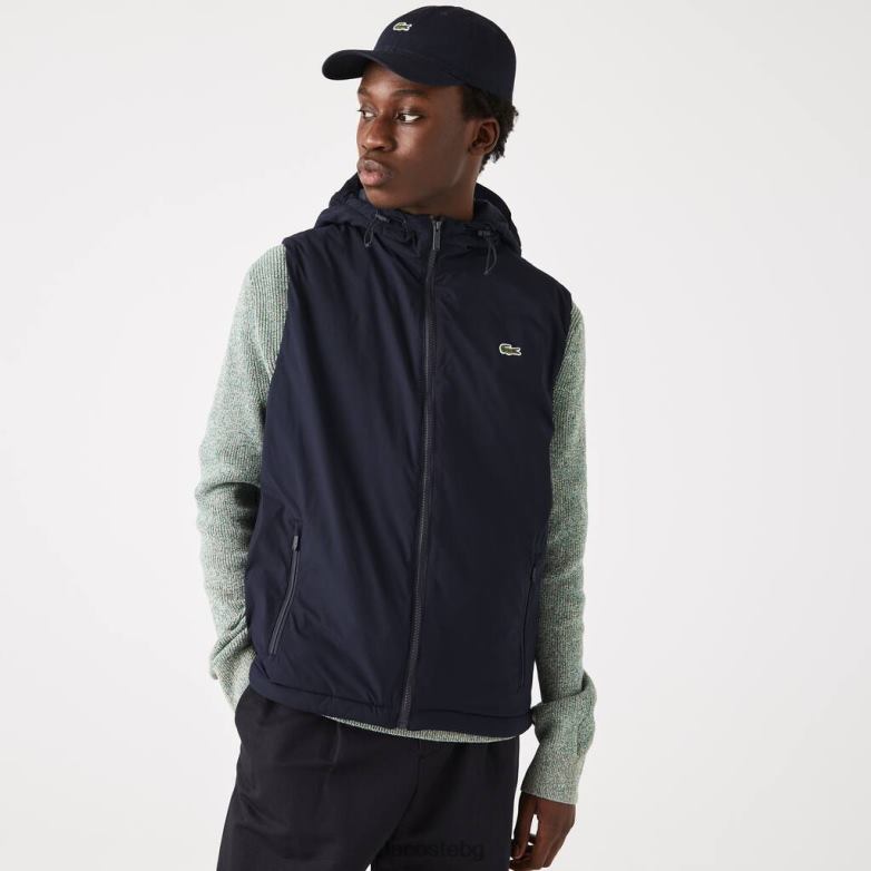 мъже Lacoste бежово/бяло наследство 3 в 1 кариран тренч облекло XTV621290