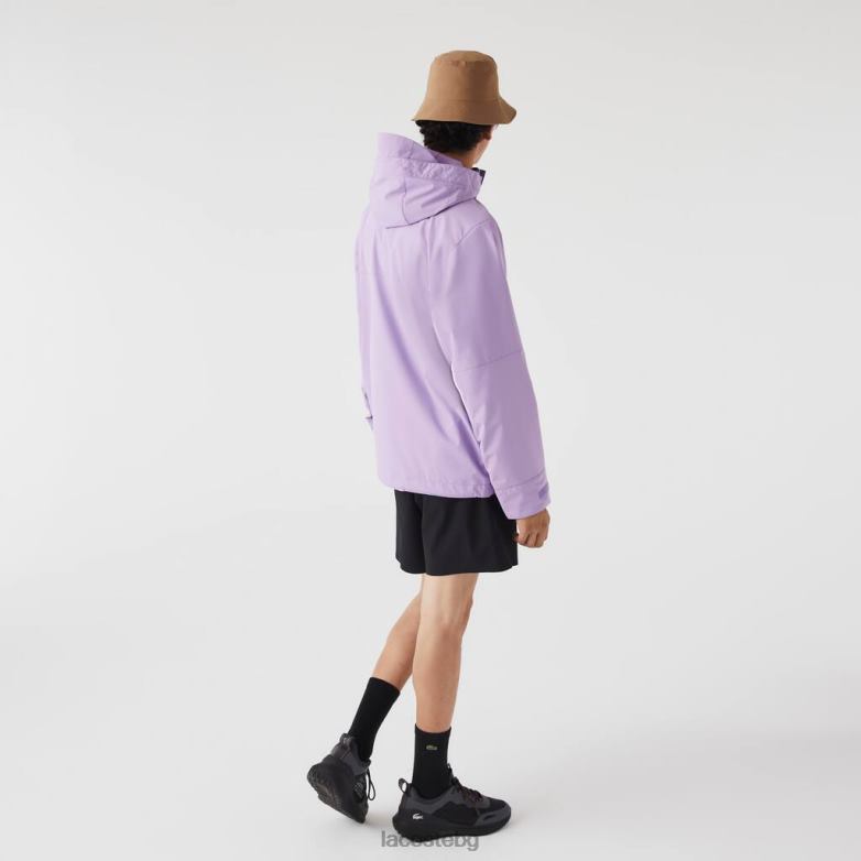 мъже Lacoste лилаво водоотблъскваща парка облекло XTV621256