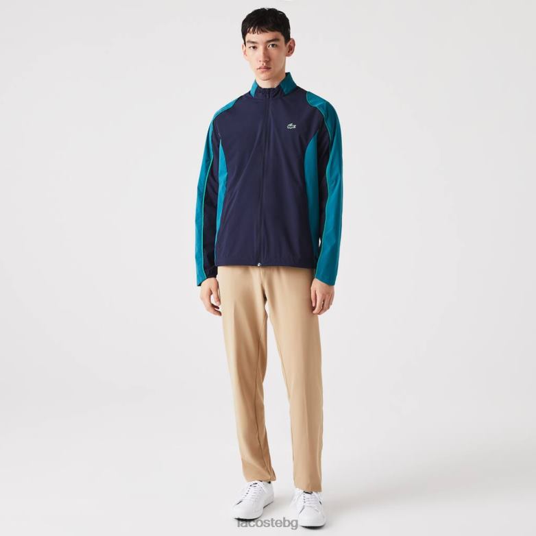 мъже Lacoste морско синьо/зелено спортно яке за голф облекло XTV621277