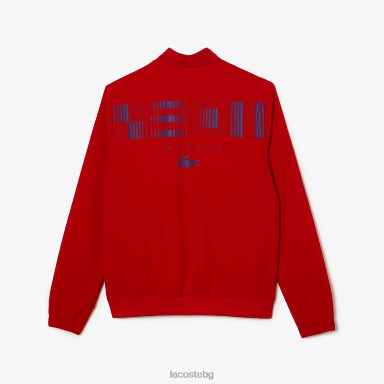 мъже Lacoste червено/лилаво спортно яке novak djokovic облекло XTV621266