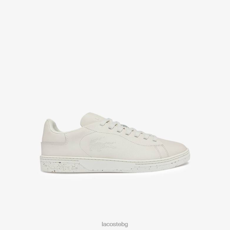 мъже Lacoste мръсно бяло кожени маратонки Court Zero обувки XTV621873