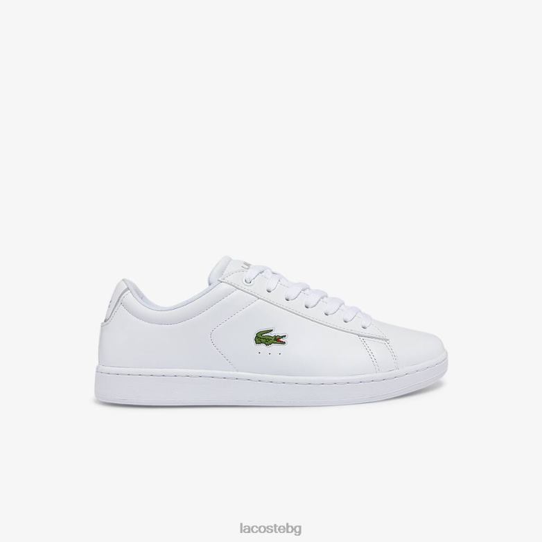 мъже Lacoste бяло кожени маратонки carnaby bl обувки XTV621817