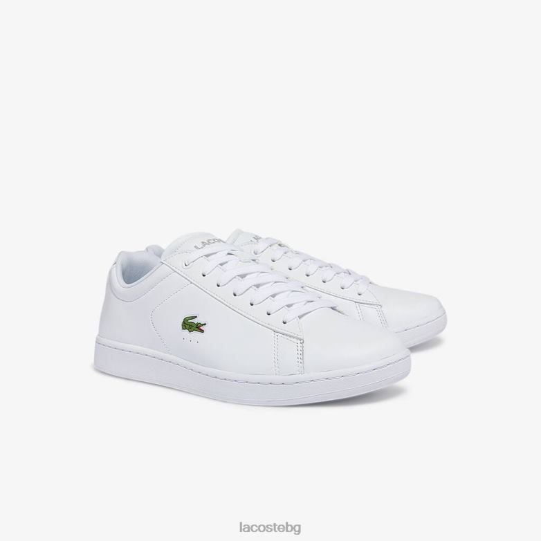 мъже Lacoste бяло кожени маратонки carnaby bl обувки XTV621817