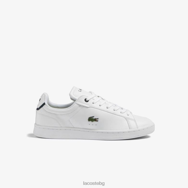 мъже Lacoste бяло и тъмносиньо carnaby pro bl кожени маратонки в тон обувки XTV621743