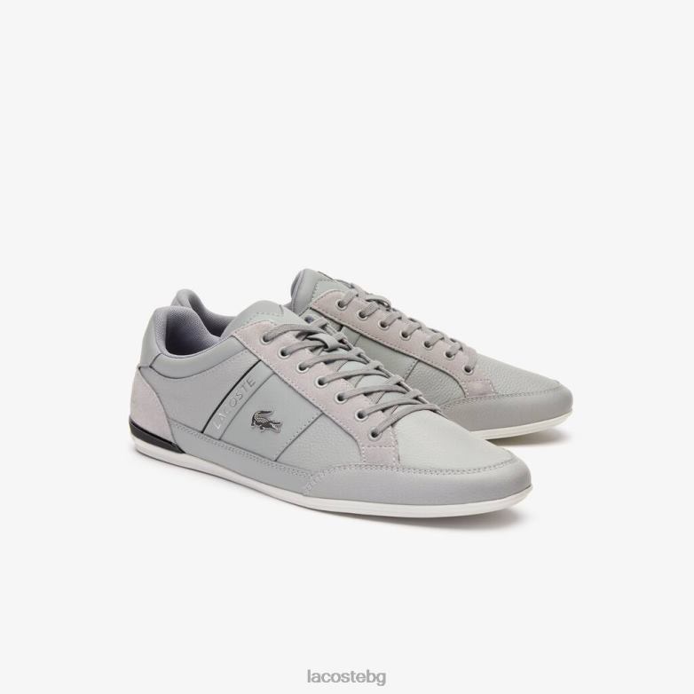 мъже Lacoste сиво/черно маратонки от chaymon кожа обувки XTV621709