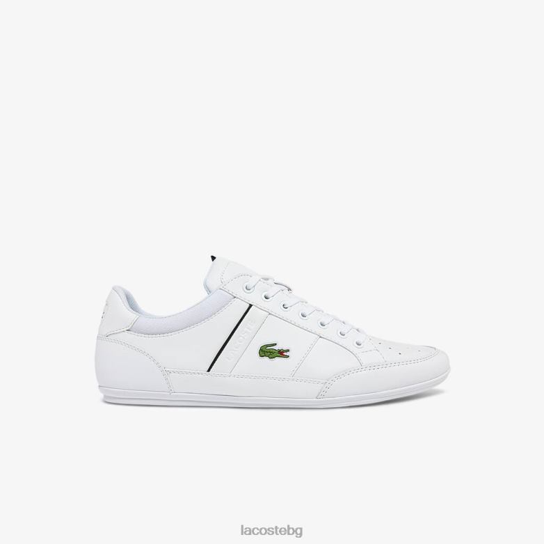 мъже Lacoste бял черен синтетични и кожени маратонки chaymon обувки XTV621724