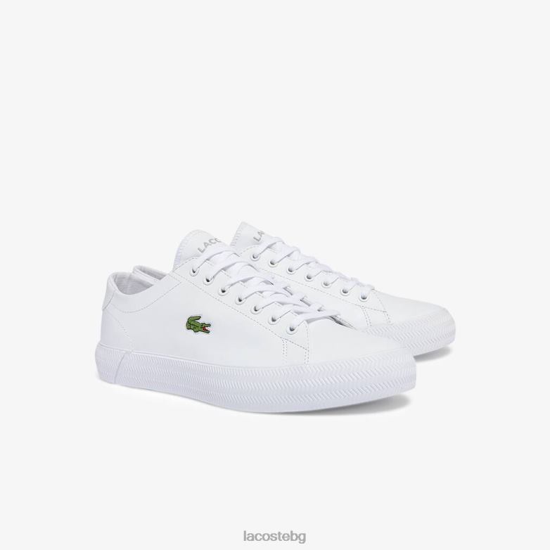 мъже Lacoste бяло кожени и синтетични кецове gripshot обувки XTV621750